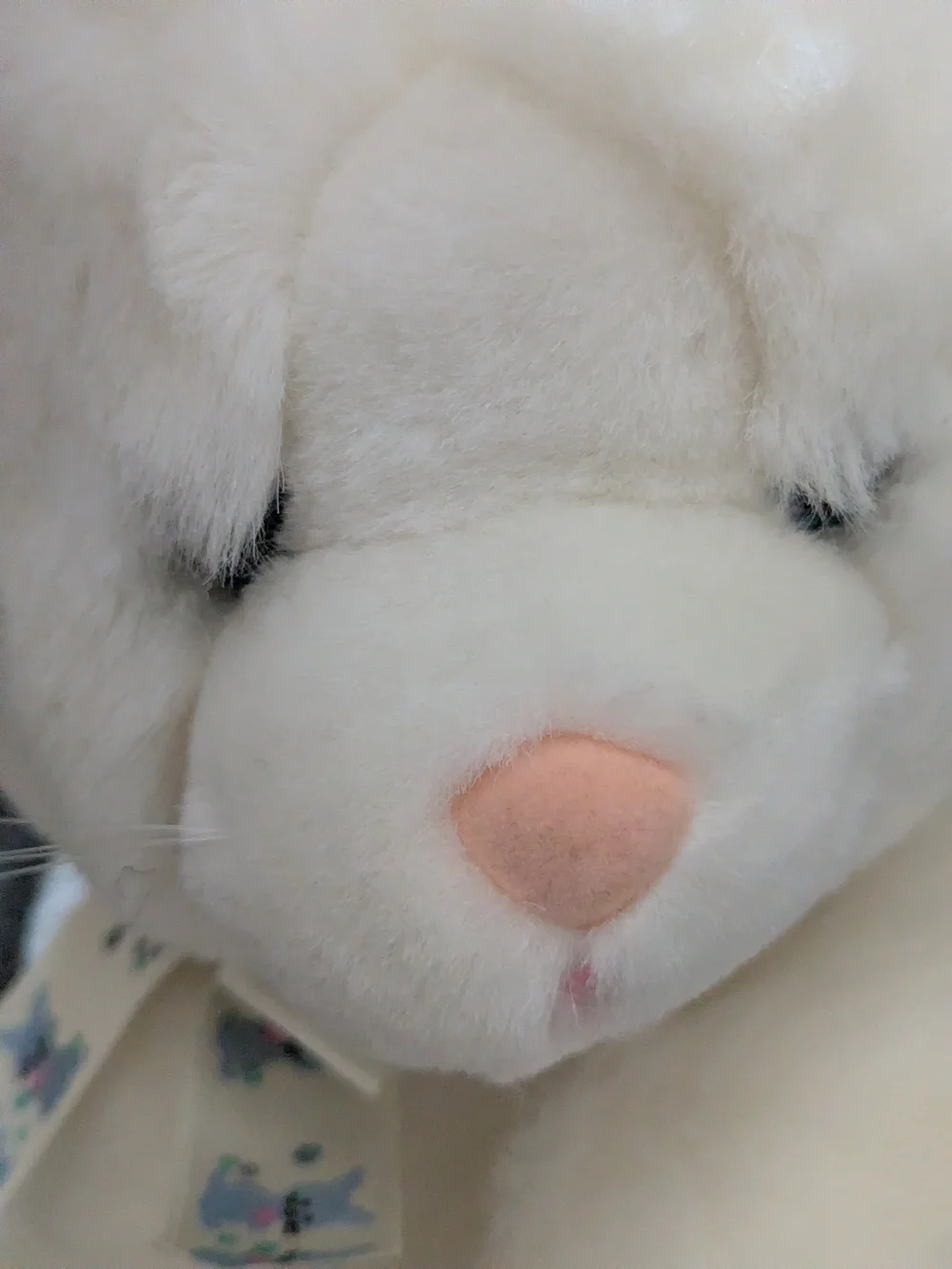Vintage 1992 Cream Plush Cat Toy
